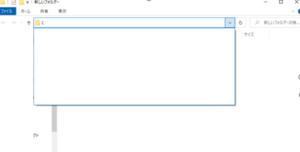 エクスプローラーでF4を押した時の表示